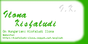 ilona kisfaludi business card
